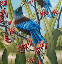 Load image into Gallery viewer, Two Tui in October - Blue